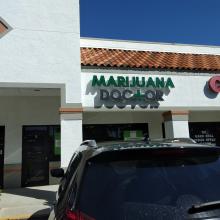 Marijuana Doctor Fort Myers Florida medical cannabis card evaluation clinic exterior sign Marijuana Doctor Fort Myers Florida medical cannabis card evaluation clinic exterior sign